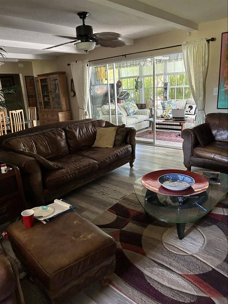 Lg furnished bedroom w shared bath