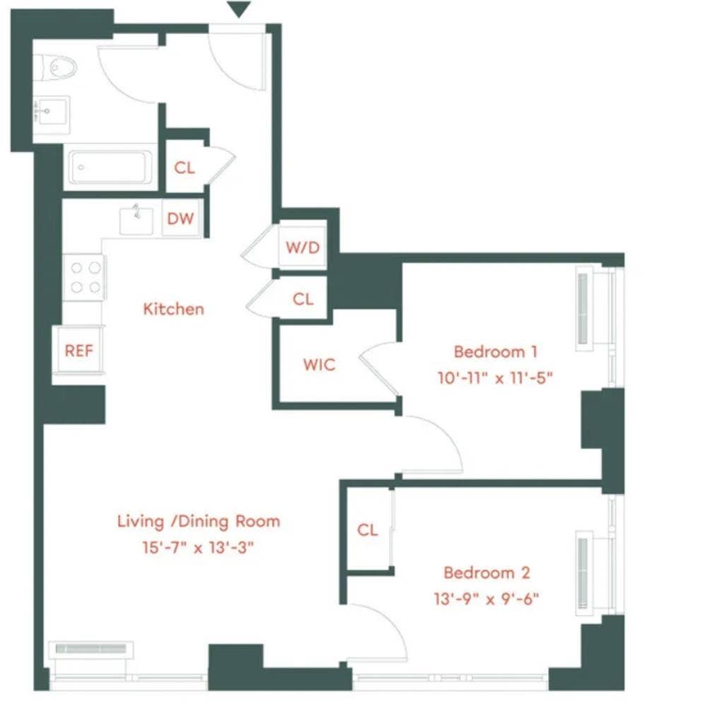 Spacious 2BR in Luxury Building