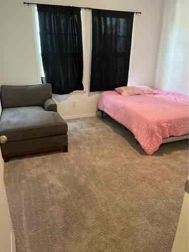 Private bedroom and bathroom