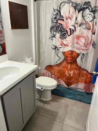 Private bedroom and bathroom
