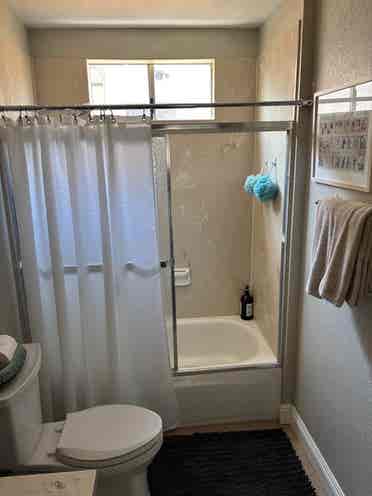 Private bedroom, bath and Patio!