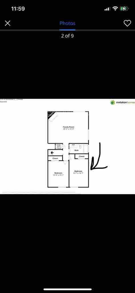 Private room for rent
