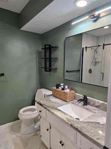 A private room with a private bath