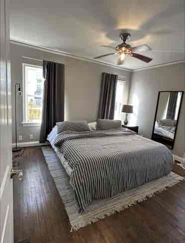 Private bedroom in cozy house.