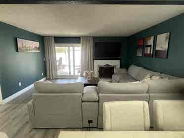 1 bedroom with semi private bath