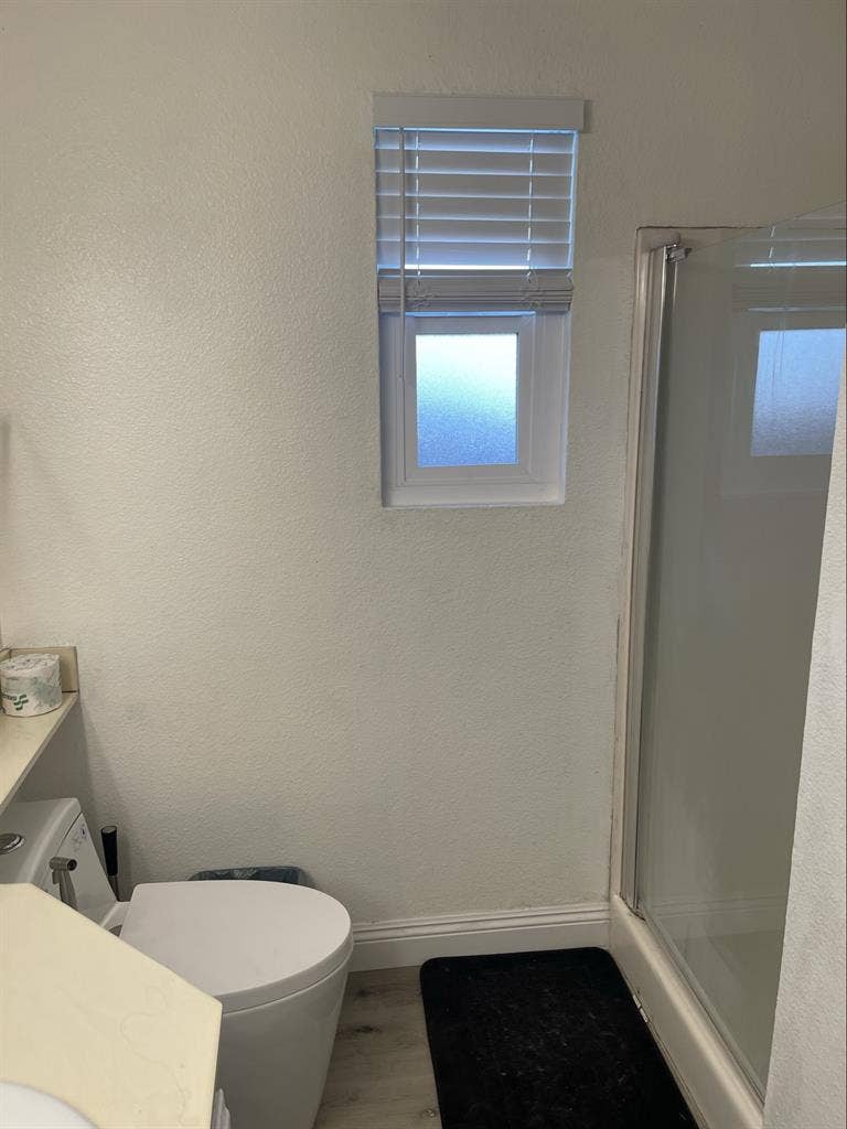 1 bedroom with semi private bath