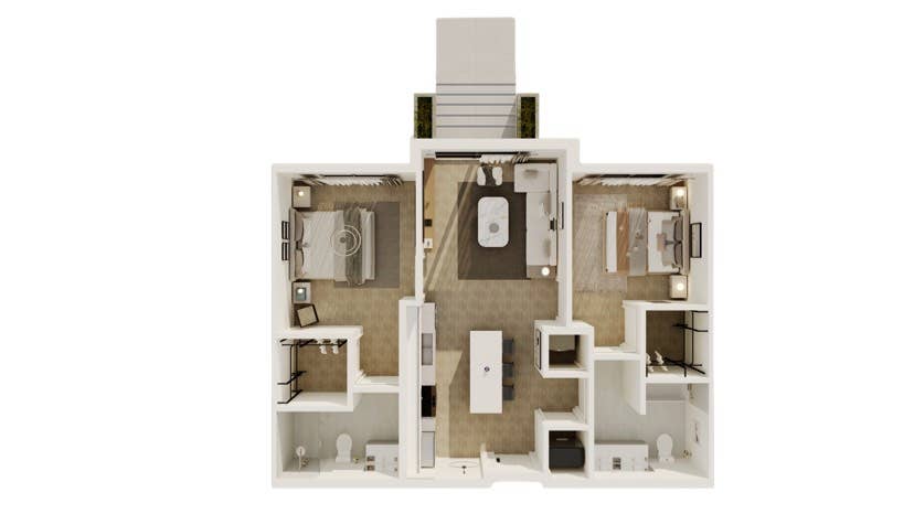 🌴Modern 2BR Apartment-Private Room