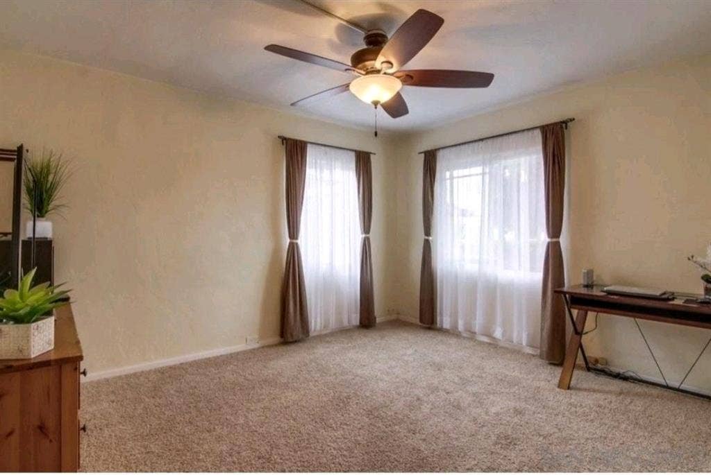 large room with shared bathroom