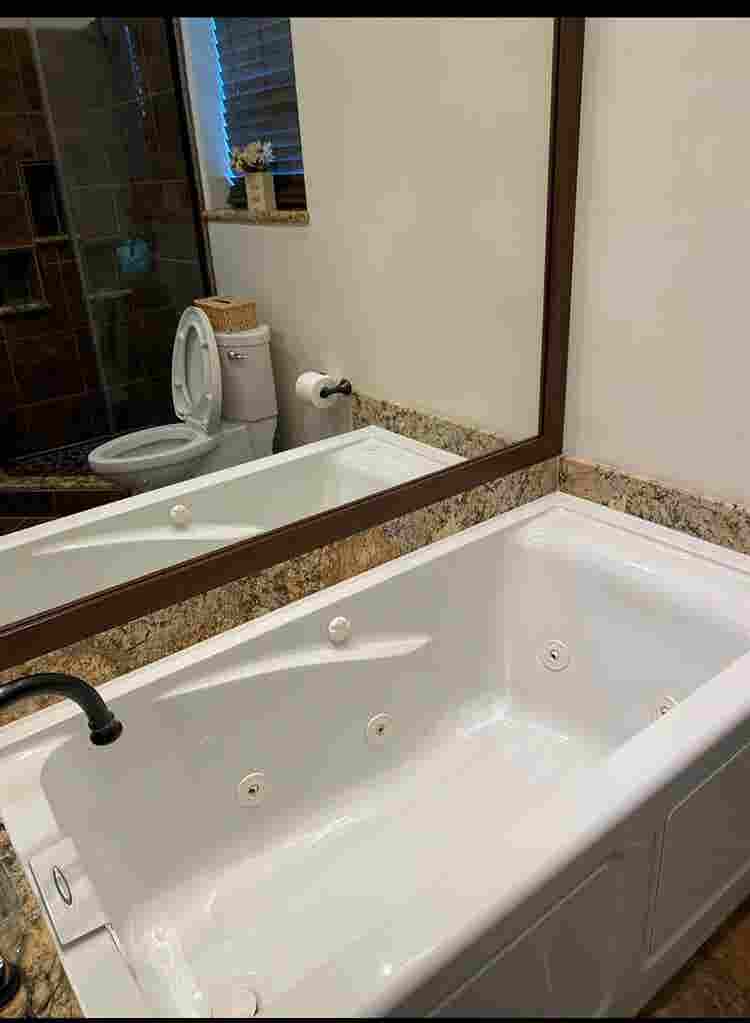 Bedroom with shared bathroom