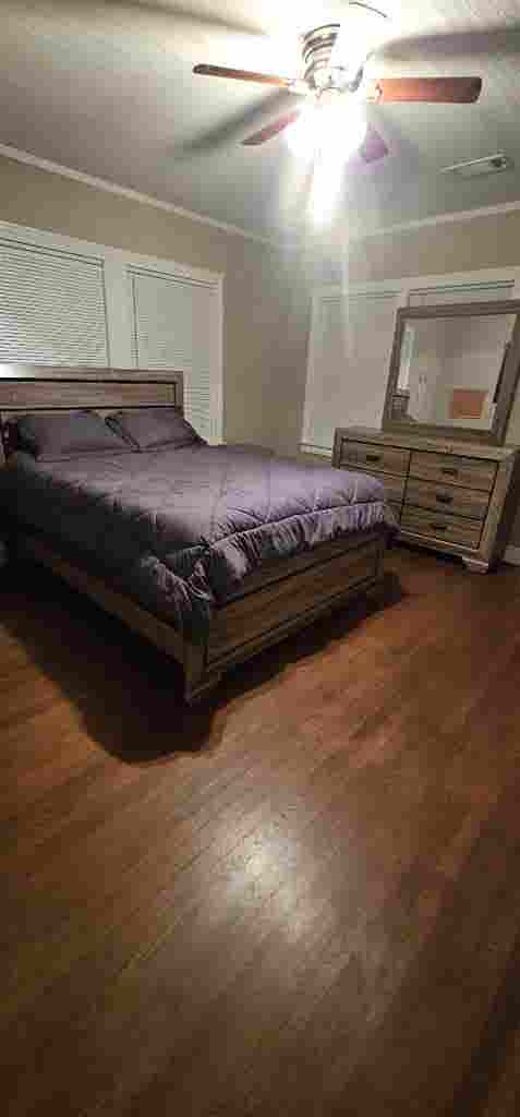 Bedroom with shared bathroom