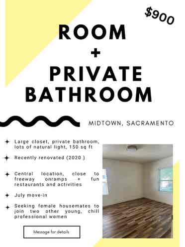 Midtown room + private bathroom