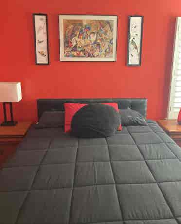 Red & Black Bedroom