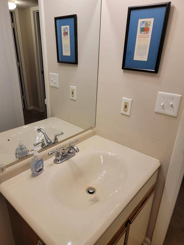 Private room and bathroom.