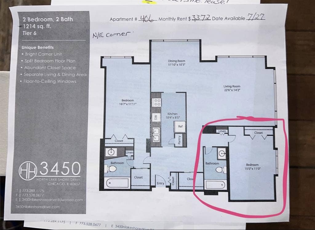 Bedroom Available July
