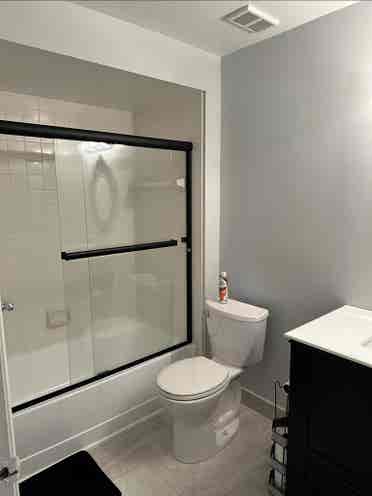 Private bedroom and bathroomm