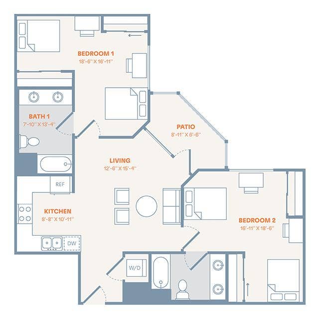 Shared Room at the Rive Aug-July