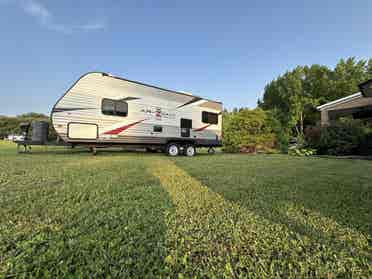 Camper in a beautiful land