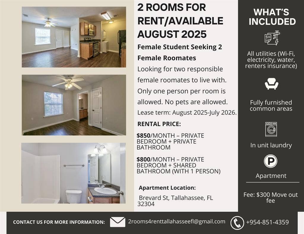 🏡 2 Rooms for Rent