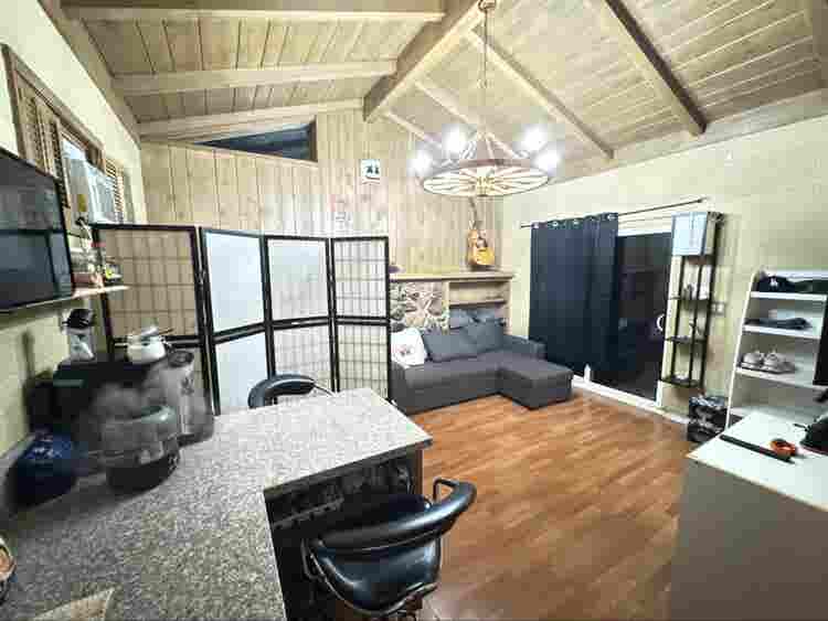 Room in House, backyard grill.
