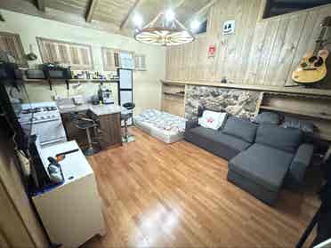 Room in House, backyard grill.