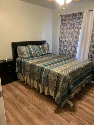 Bedroom with shared bath