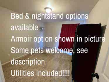 Bedroom with shared bath available