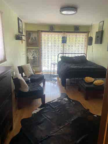 Fully furnished room walk in closet
