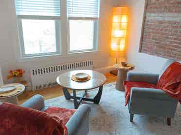 room with private porch / utilities