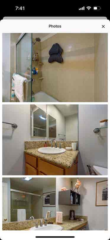 Private bedroom with full bath.