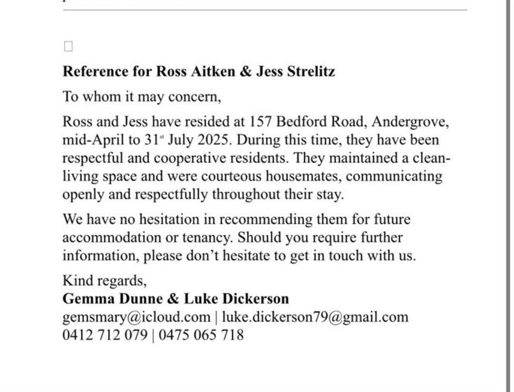 rental for myself & partner