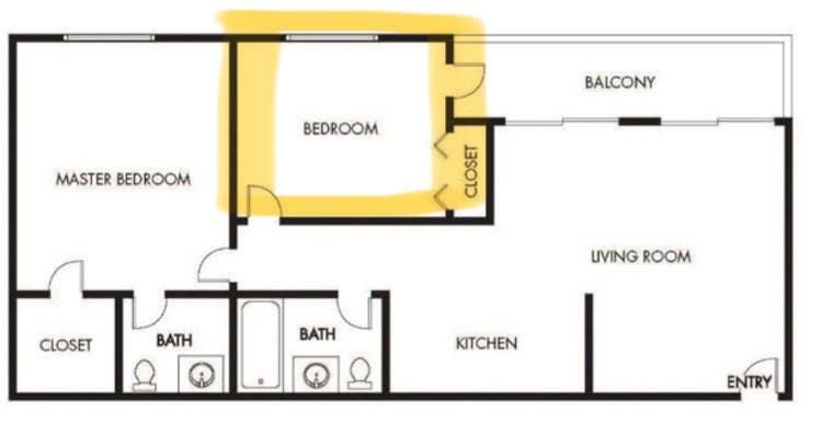 Subletting 1 Bedroom for Girls