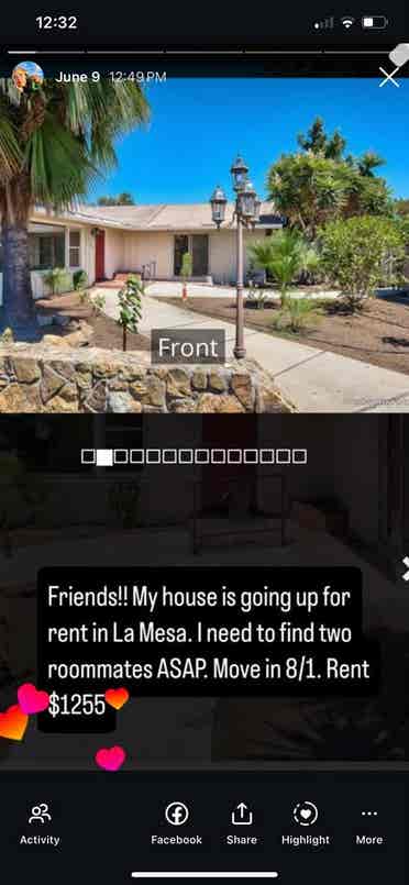 3 bedroom house: One room available