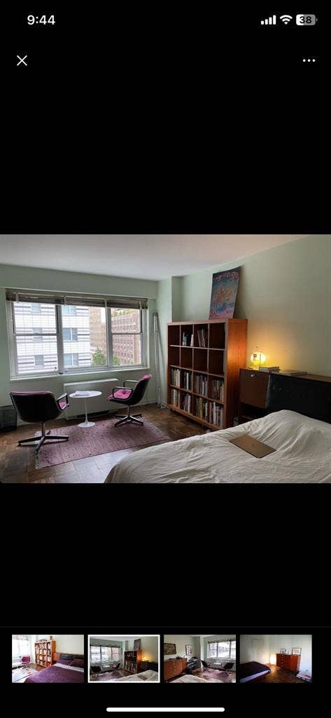 Furnished large bedroom in doorman