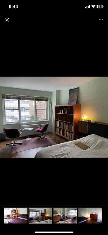 Furnished large bedroom in doorman