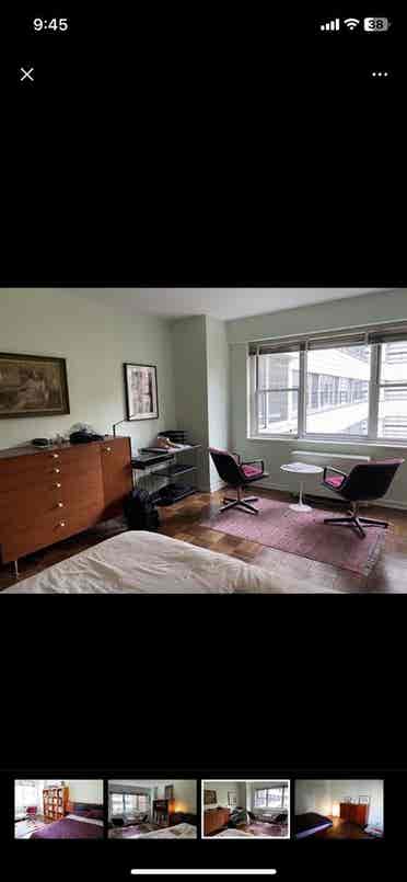 Furnished large bedroom in doorman