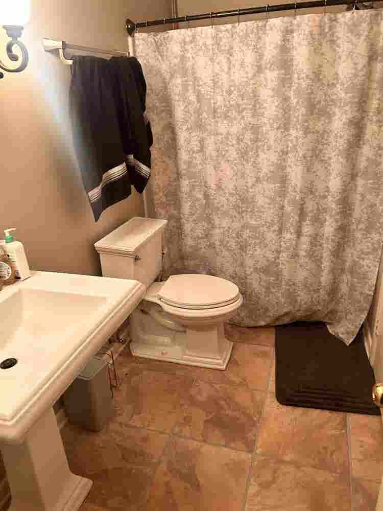 Furnished bedroom & living space