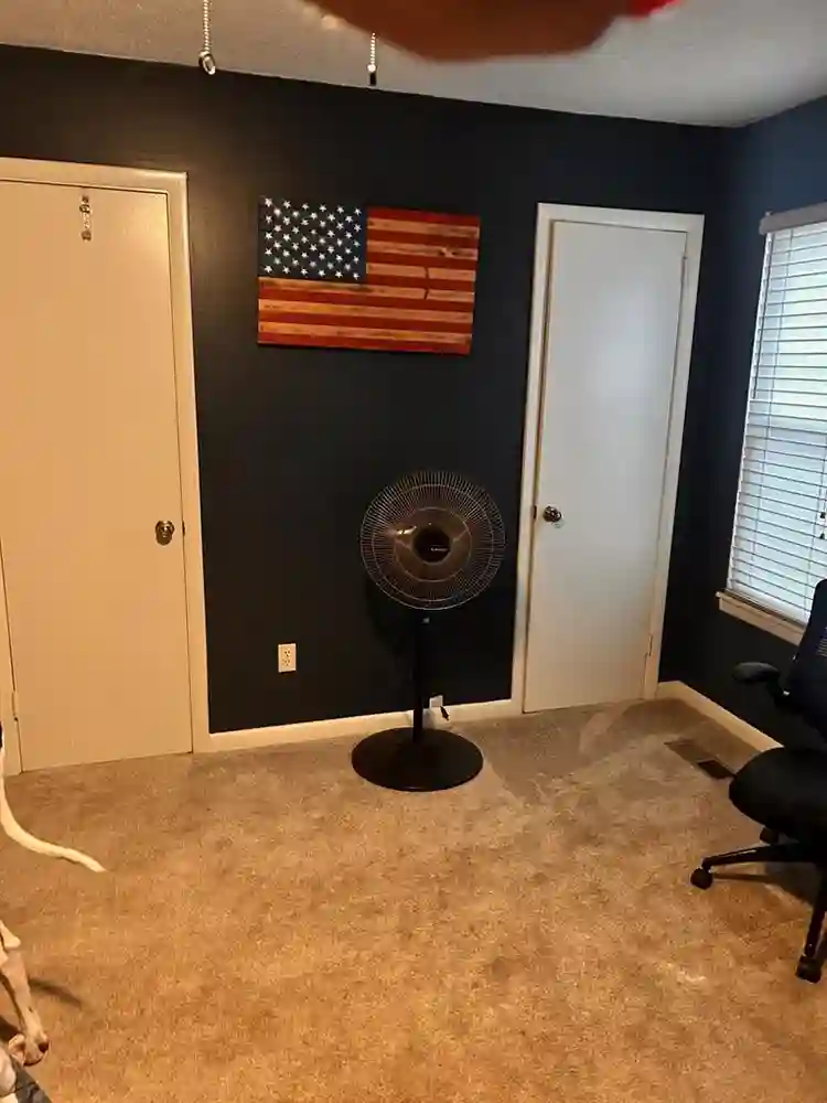 Furnished bedroom & living space