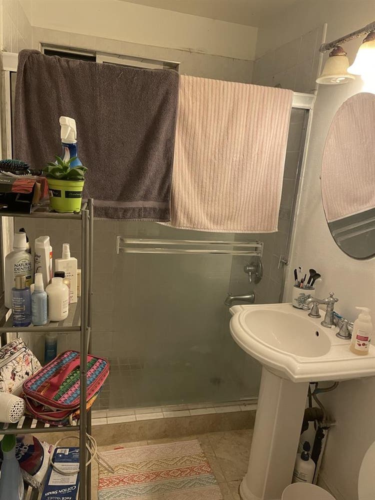 Master bathroom with parking spot