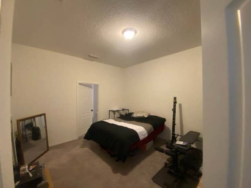 Master Bedroom with large bathroom