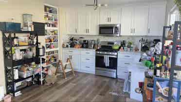Wood floor bedroom w/great daylight