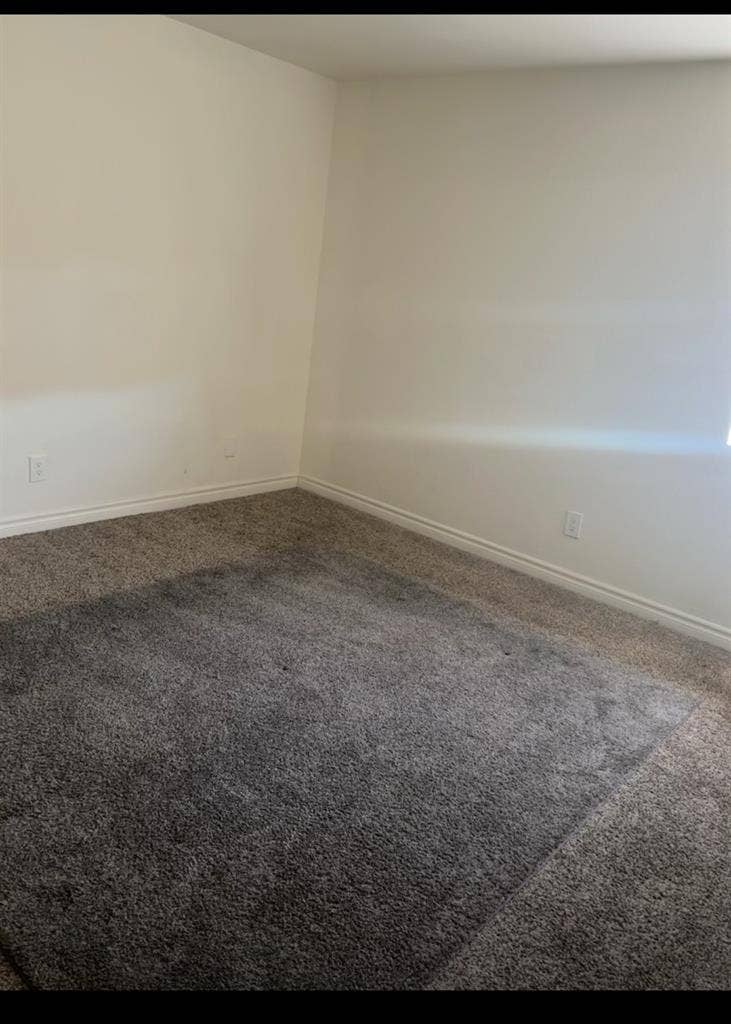 Empty bedroom and bathroom