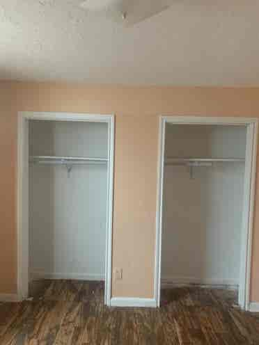Single bed shared bathroom