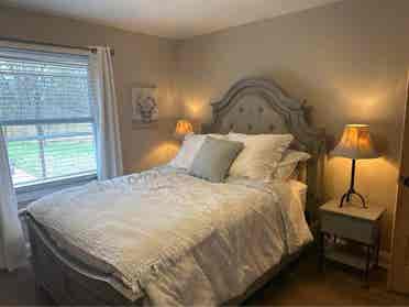 Newly remodeled room with new bed.