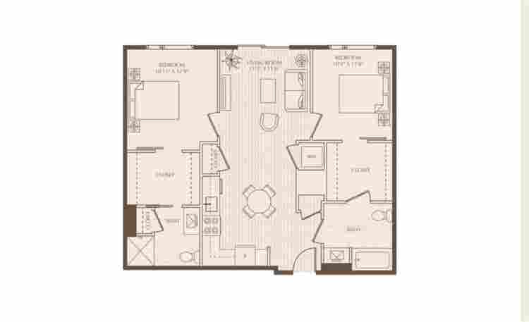Private room and bathroom