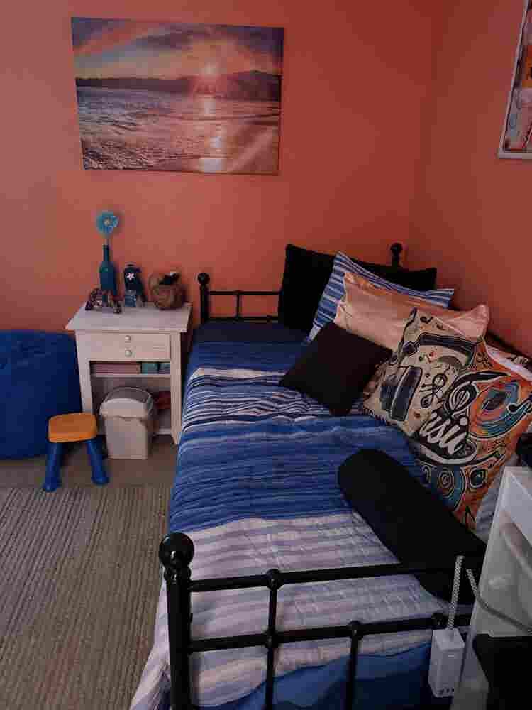 One bedroom with a private bath