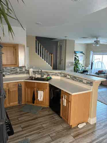 One bedroom with a private bath