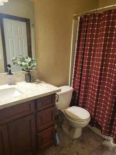 Furnished w/ bed. Closet + Laundry!