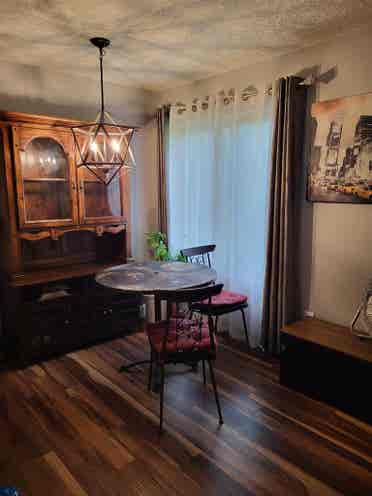 Furnished w/ bed. Closet + Laundry!