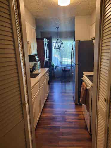Furnished w/ bed. Closet + Laundry!