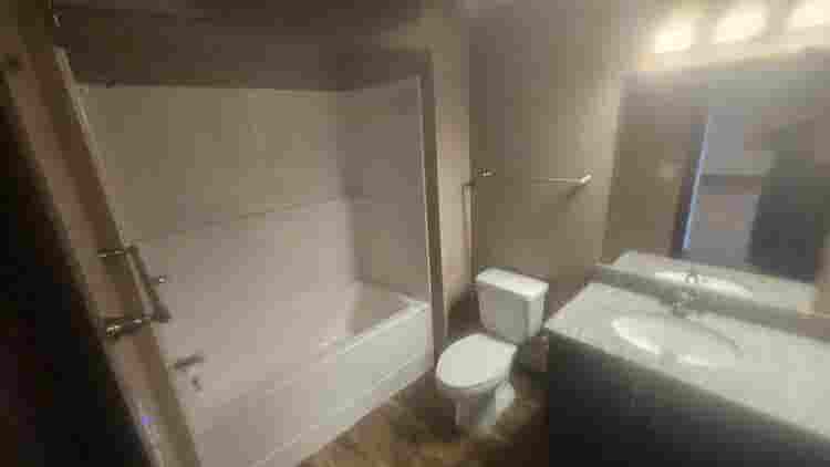 Bedroom and bathroom